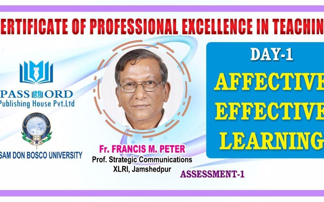Certificate of Professional Excellence in Teaching DAY-1 Assessment